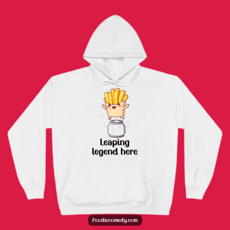 Cozy Funny French Fry Leap Hoodie - Kawaii Character Comfort