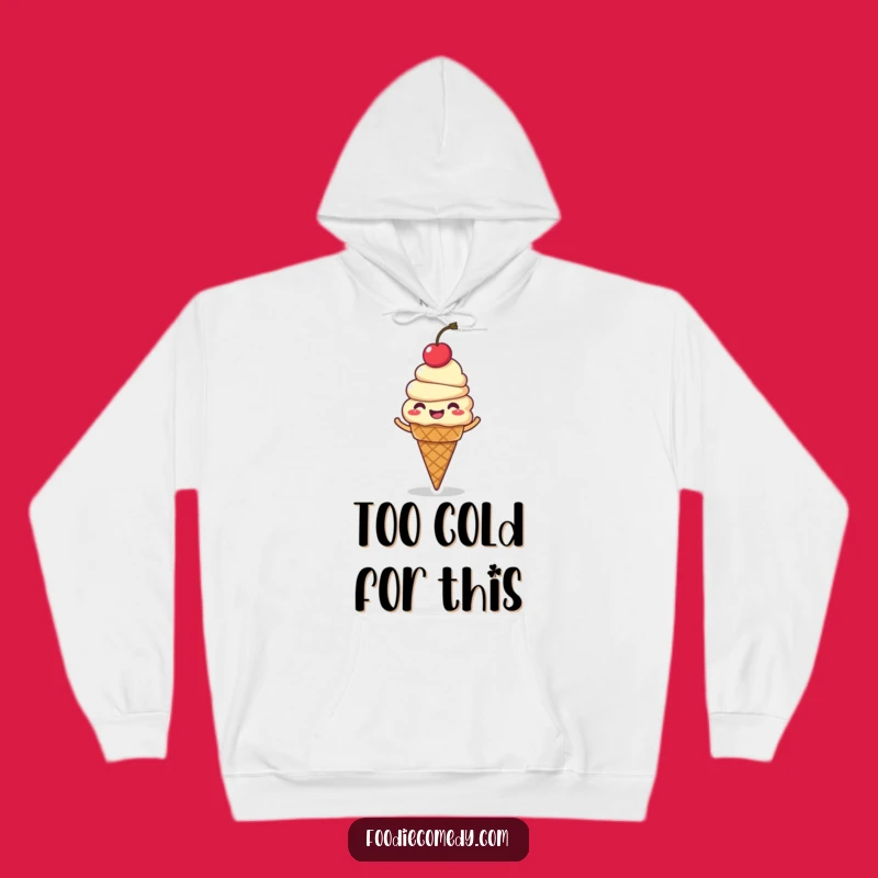 Funny Giggling Ice Cream Cone Hoodie - Cozy Cartoon Spin Apparel Gift