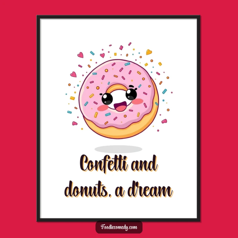Free Printable Donut Confetti Art - Fun Downloadable Wall Decor & DIY Gift