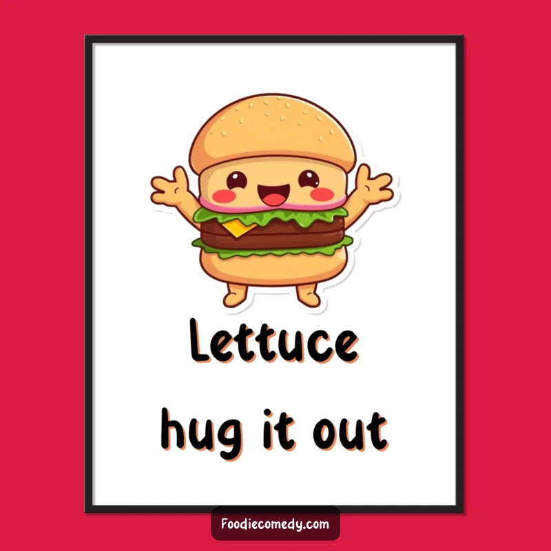 Free Printable Burger Wall Art: Funny Downloadable Decor for Kitchen Lovers