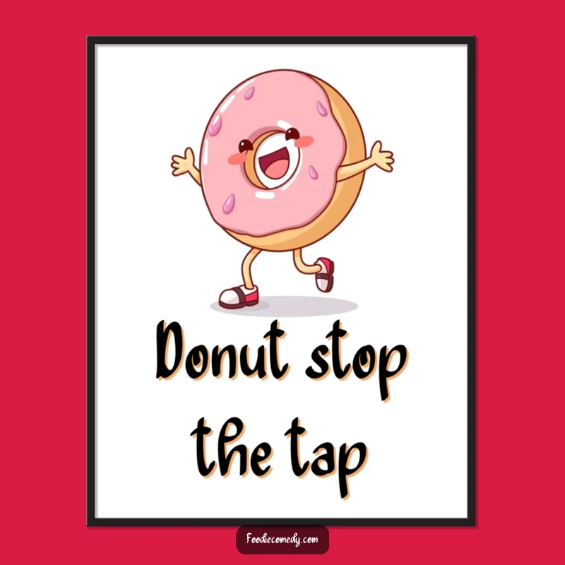 Free Printable Dancing Donut Art - Sweet Downloadable Decor for Treat Lovers