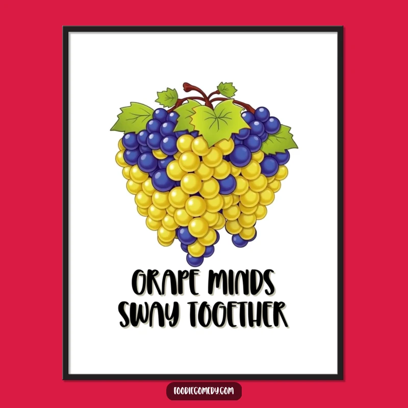 Free Printable Grape Sync Wall Art: Funny Downloadable Decor for Kitchens & Dining Areas
