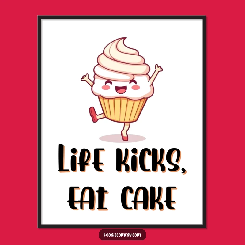 Free Printable Wall Art: Funny Cupcake Kick Design, Hilarious Downloadable Art for Your Home!
