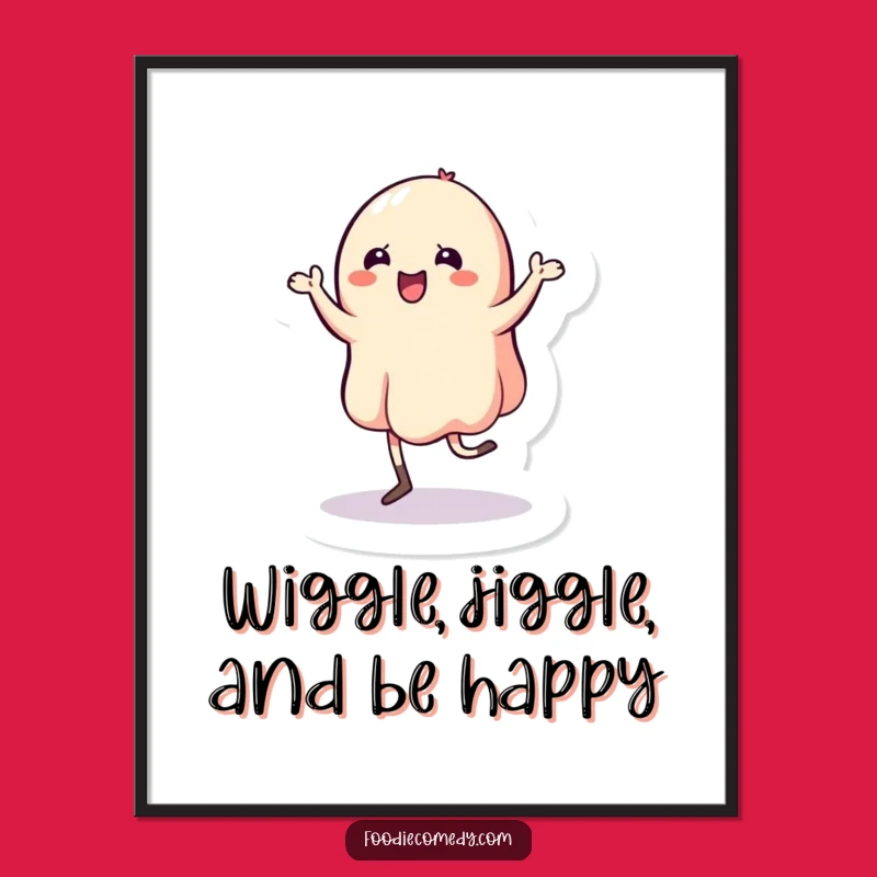 Funny Free Printable Wobbly Jelly Jig Wall Art - Quirky Downloadable Decor