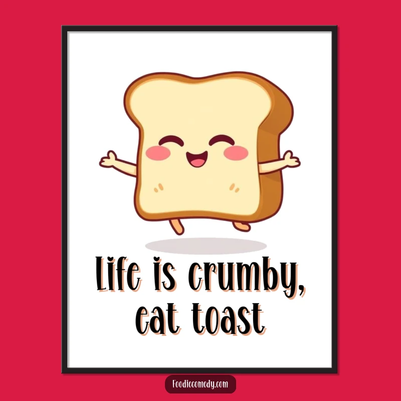 Funny Free Printable Wall Art: Giggling Toast Shuffle Art Download