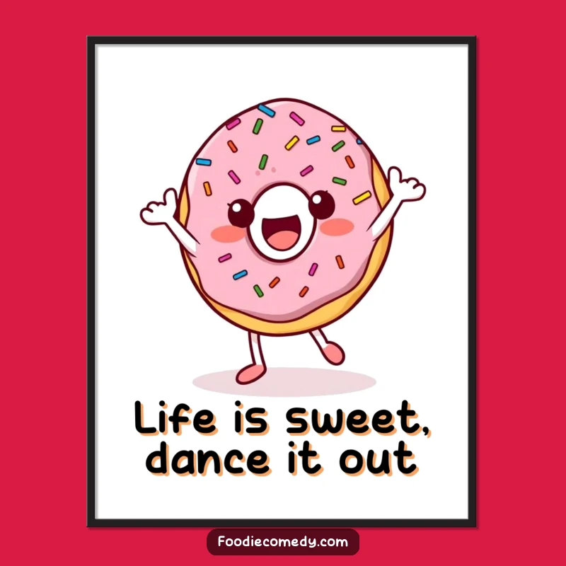 Funny Free Printable Groovy Donut Wall Art - Quirky Downloadable Decor