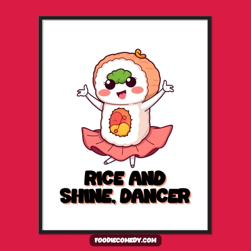 Free Printable Flamenco Sushi Art - Funny Downloadable Wall Decor for Culinary Charm!