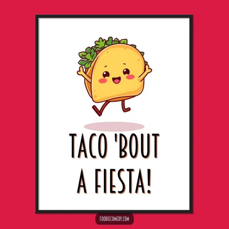 Funny Free Printable Taco Salsa Dancer Wall Art - Quirky Downloadable Decor