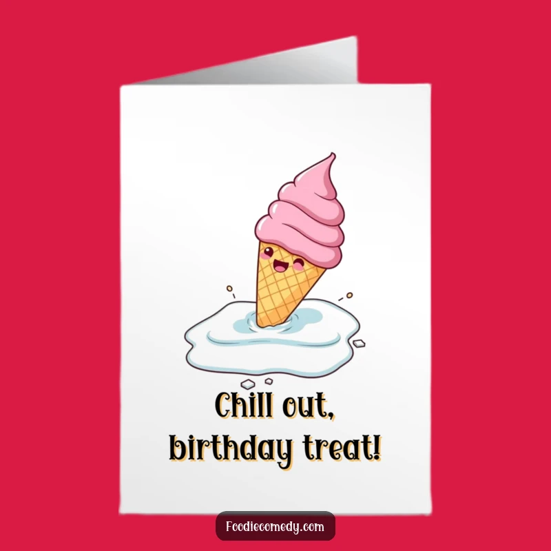 Free Printable Birthday Card: Ice Cream Cone Slides - Fun Download Gift