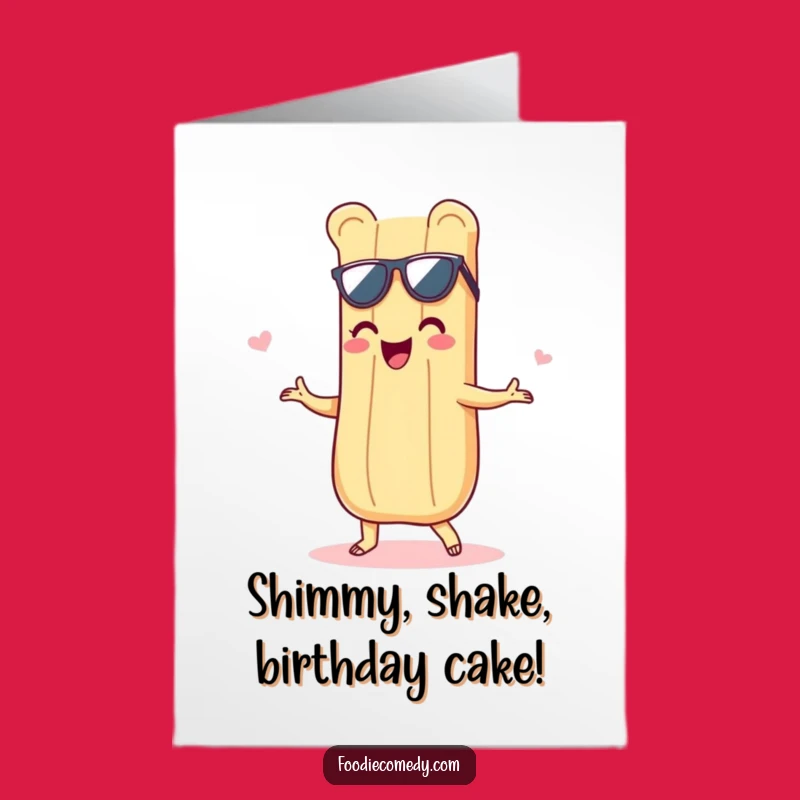 Free Printable Birthday Card: Baguette Shimmy Greeting, Perfect DIY Downloadable Gift!