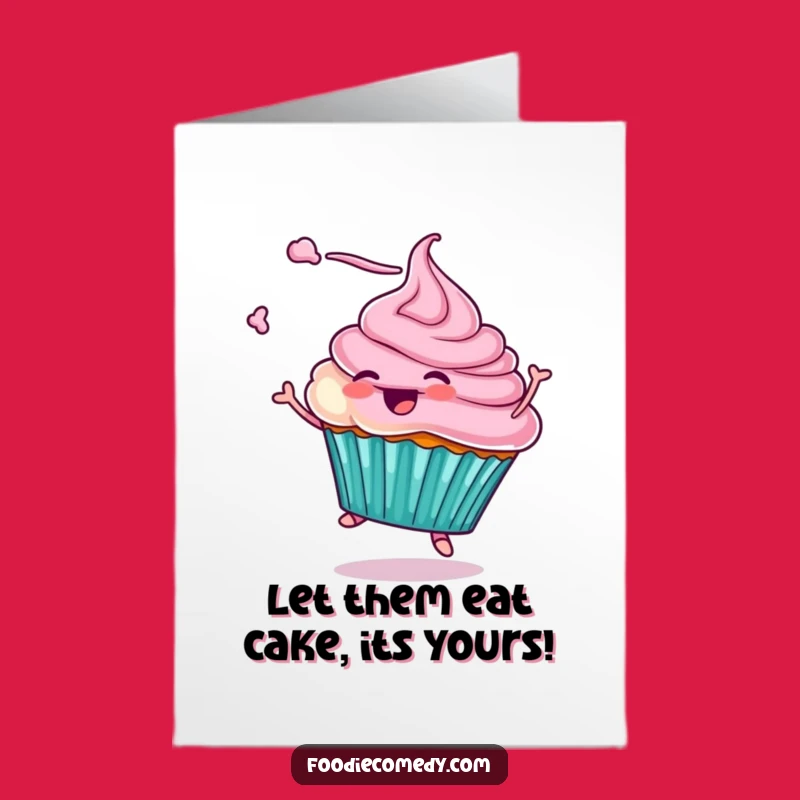 Free Printable Birthday Card: Cupcake Twirl Celebration, Downloadable Funny Gift