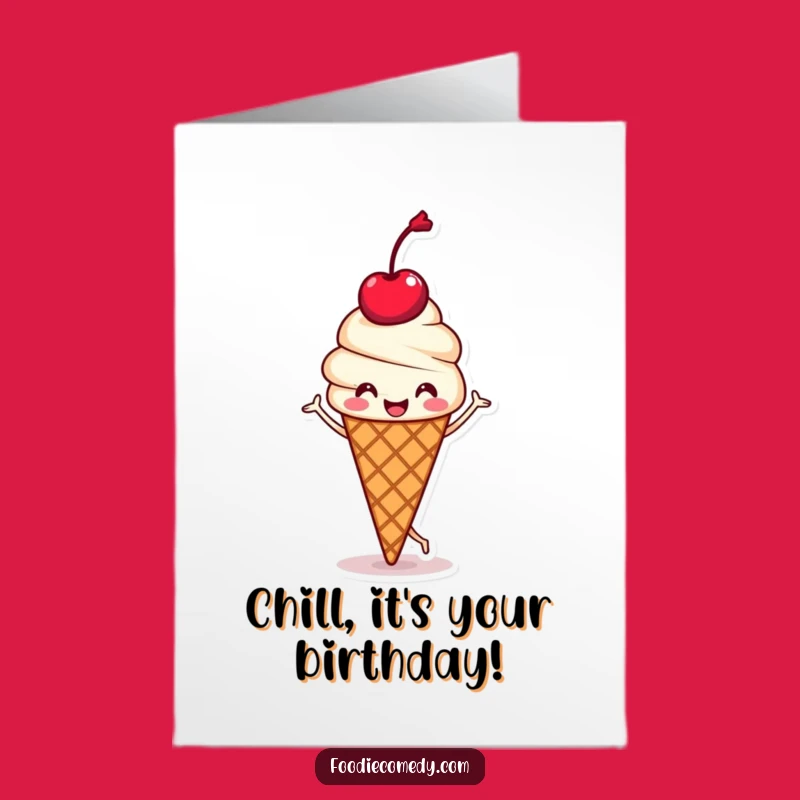 Free Printable Birthday Card: Kawaii Ice Cream Jig, A Sweet & Funny Downloadable Gift