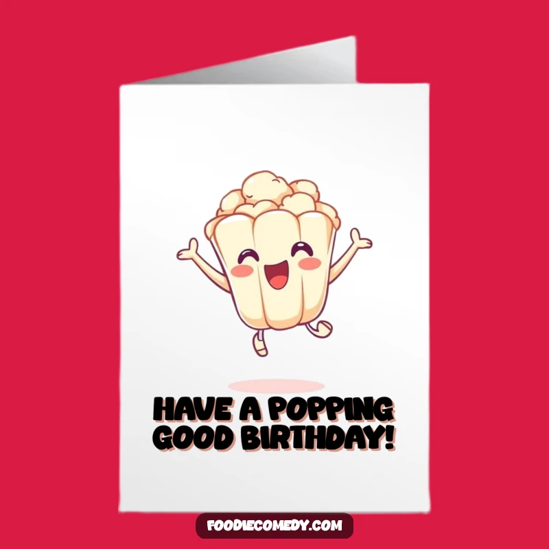 Free Printable Birthday Card: Popcorn Leap Downloadable Excitement