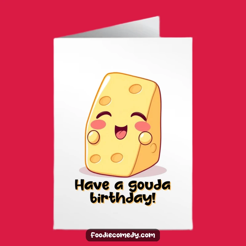 Free Printable Funny Cheese Birthday Card: Winking Cracker Joke, Downloadable Fun