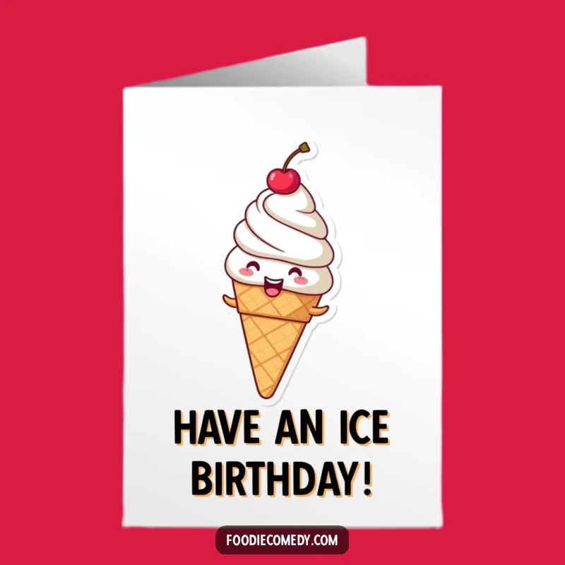 Free Printable Giggling Ice Cream Birthday Card: Fun Downloadable Gift for Sweet Celebrations