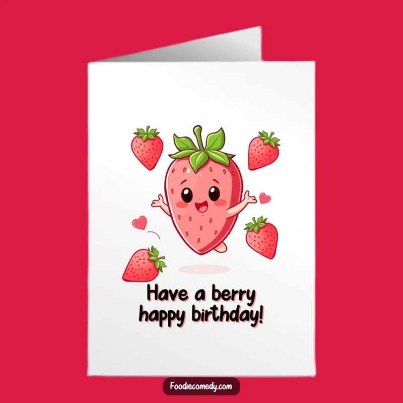 Free Printable Strawberry Twirl Birthday Card - Funny Downloadable Gift