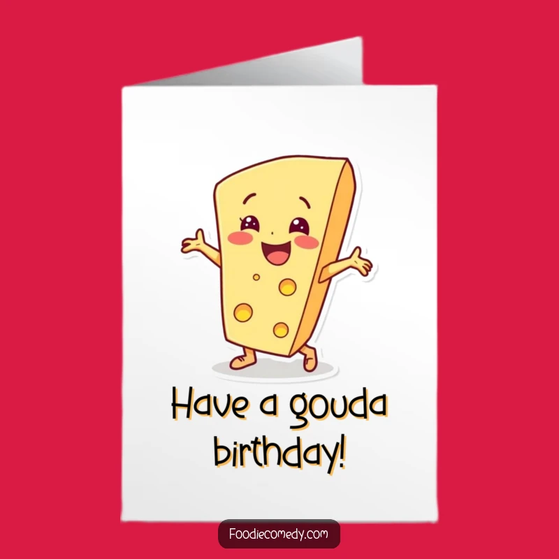 Free Printable Cheese Breakdance Card: Funny Birthday Downloadable Gift
