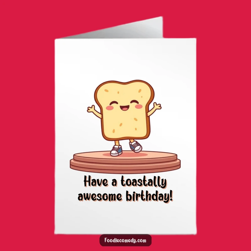 Free Printable Bread Birthday Card: Funny Hops Downloadable Gift
