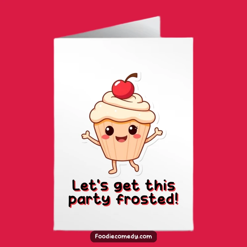 Free Printable Dancing Cupcake Birthday Card - Funny Festive Downloadable Gift