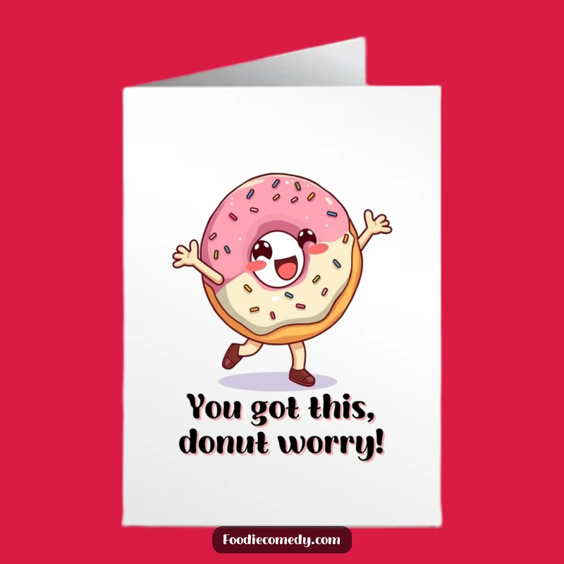 Free Printable Congrats Card: Donut Breakdance Victory - Funny Downloadable Greeting