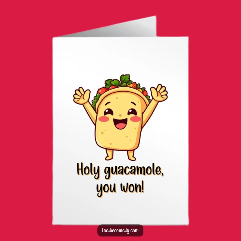 Free Printable Congrats Card: Happy Taco Bursting Salsa, Fun Downloadable