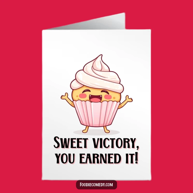 Free Printable Congrats Card: Joyful Cupcake Hopping Celebrate Downloadable