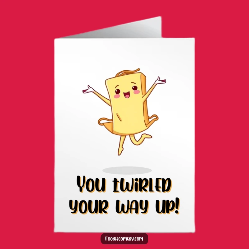 Free Printable Congrats Card: Pasta Ballet - Humorous Downloadable Achievement Gift!