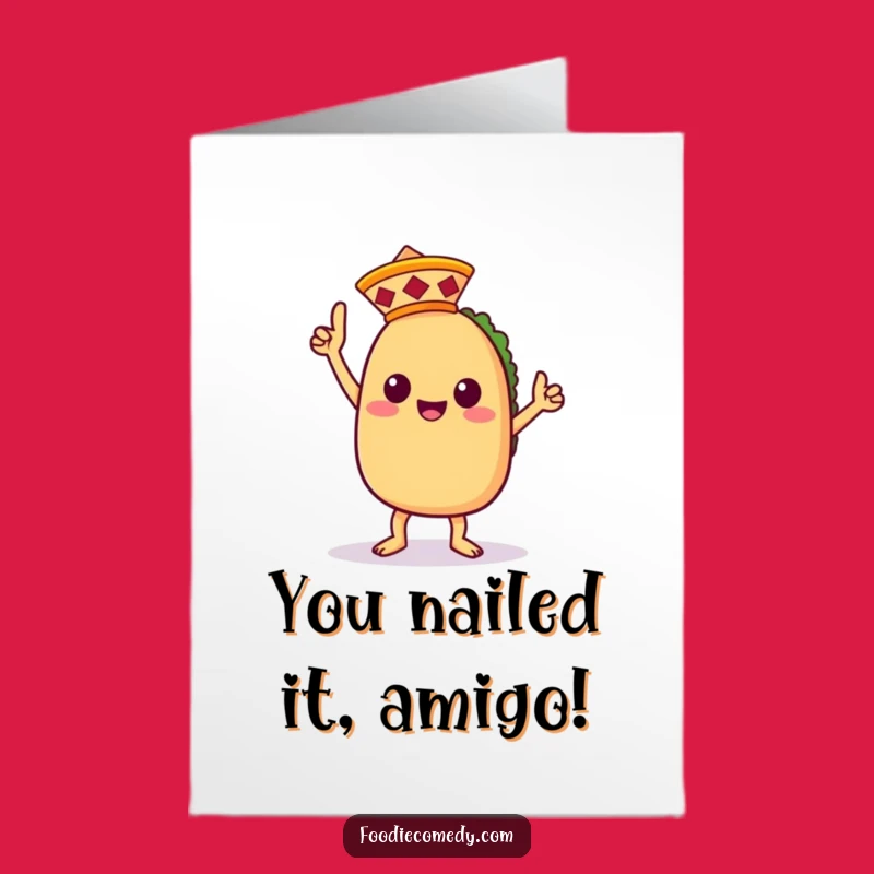 Free Printable Congrats Card: Taco Victory Dance - Hilarious Downloadable Celebration!