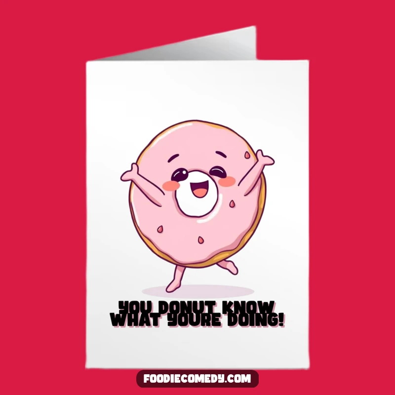 Free Printable Congratulations Card: Breakdancing Donut, Funny Downloadable Gift Idea