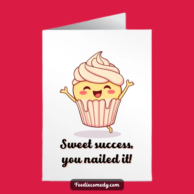 Free Printable Cupcake Congrats Card - Funny Dessert Lover Downloadable Gift
