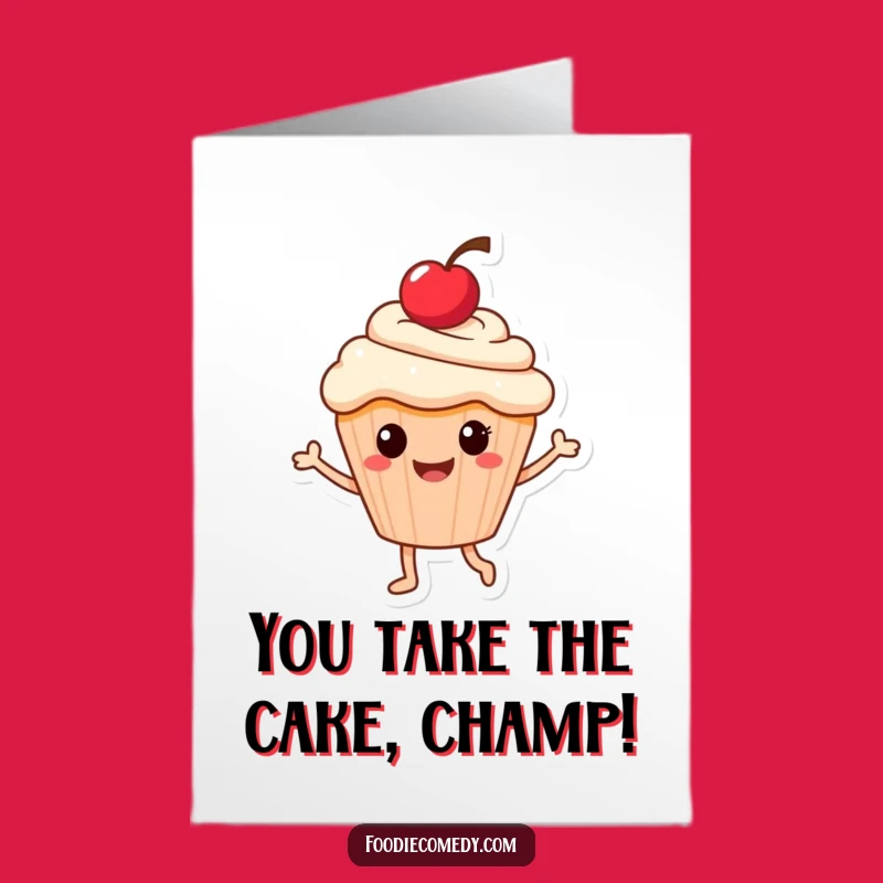 Free Printable Dancing Cupcake Congrats Card - Fun DIY Downloadable Gift
