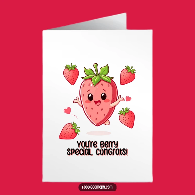 Free Printable Strawberry Twirl Congrats Card - Humorous Downloadable Gift