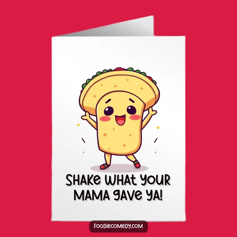Funny Congrats Card: Kawaii Taco Dance, Free Printable Downloadable