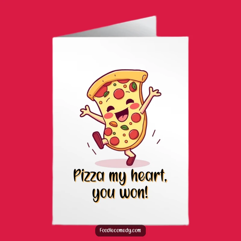 Free Printable Congrats Card: Pizza Breakdance Celebration, Humorous Downloadable