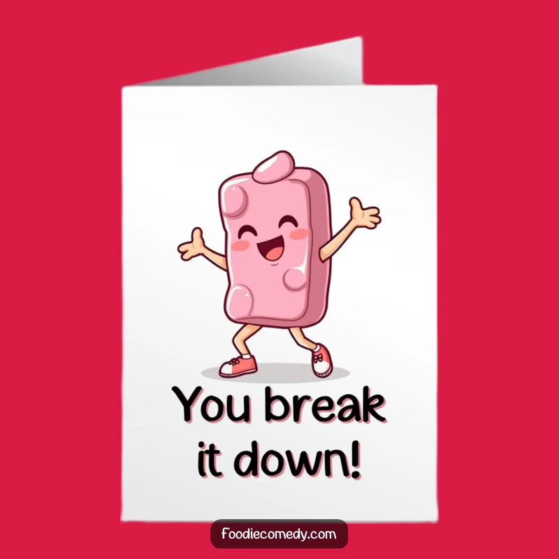 Free Printable Breakdance Candy Congrats Card: Energetic Downloadable Gift for Victories