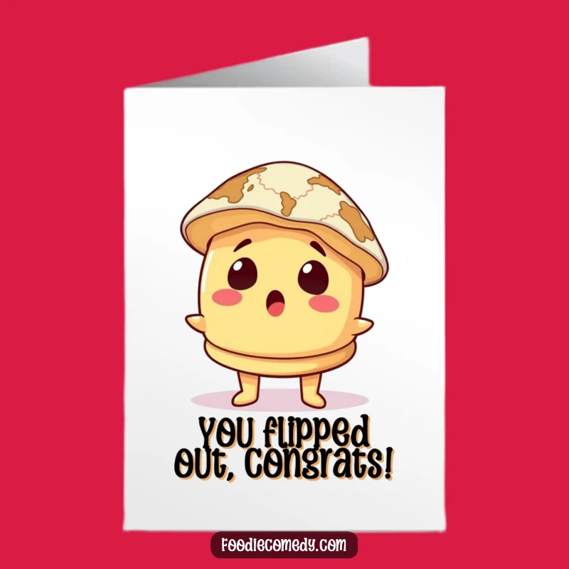 Free Printable Congrats Card: Surprised Pancake Map Hat Funny Gift