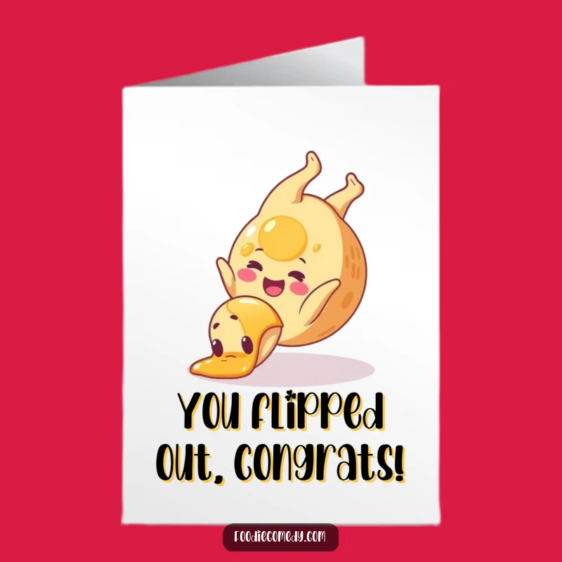 Free Printable Congrats Card: Pancake Acrobat Achiever - Funny Downloadable Gift for Big Wins