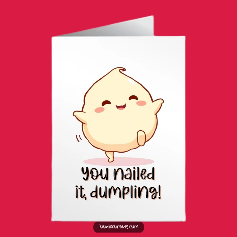 Free Printable Dumpling Congrats Card: Hilarious Downloadable Gift for Celebrating Victories