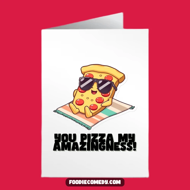 Free Printable Congrats Card: Pizza Vibes Celebrate Success, Funny Downloadable Gift for Chill Wins!