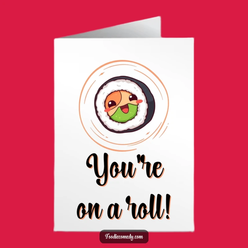 Free Printable Sushi Congrats Card - Joyful Downloadable Gift for Any Achievement