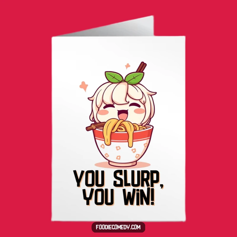 Free Printable Congrats Card: Noodles Cup Gusto Funny Downloadable Gift