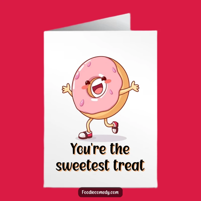 Free Printable Dancing Donut Thank You Card - Sweet Downloadable Gift of Gratitude