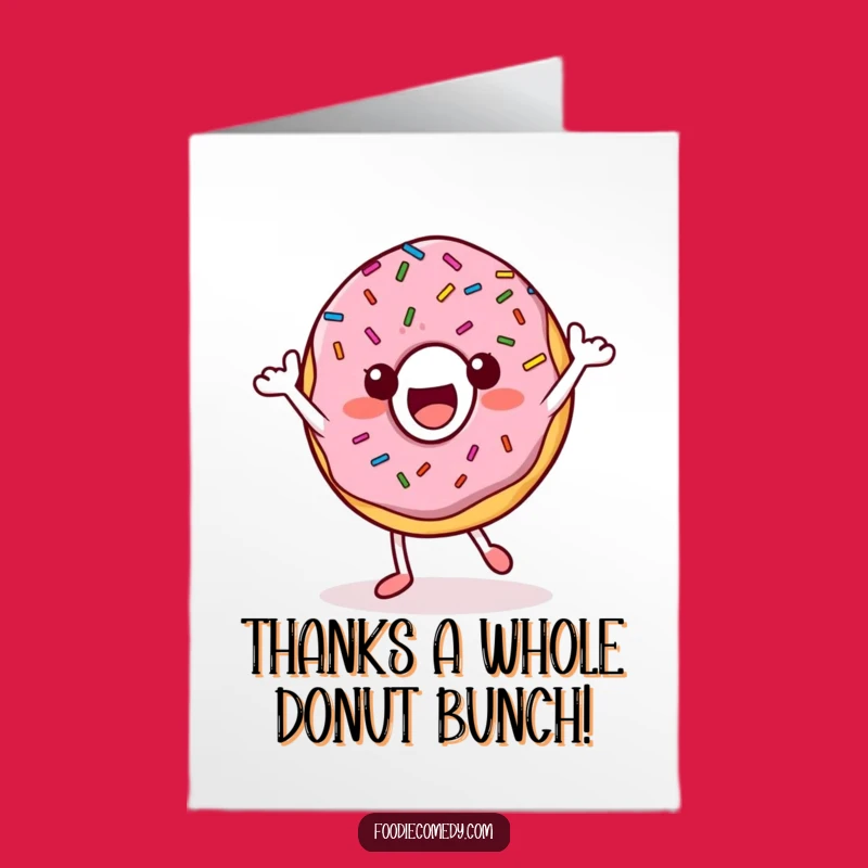 Free Printable Groovy Donut Thank You Card - Funny Downloadable Gift