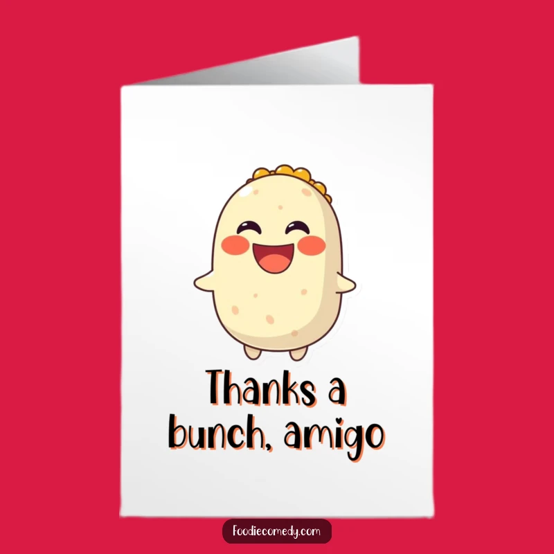 Free Printable Happy Burrito Thank You Card: Spinning Gratitude, Downloadable Delight