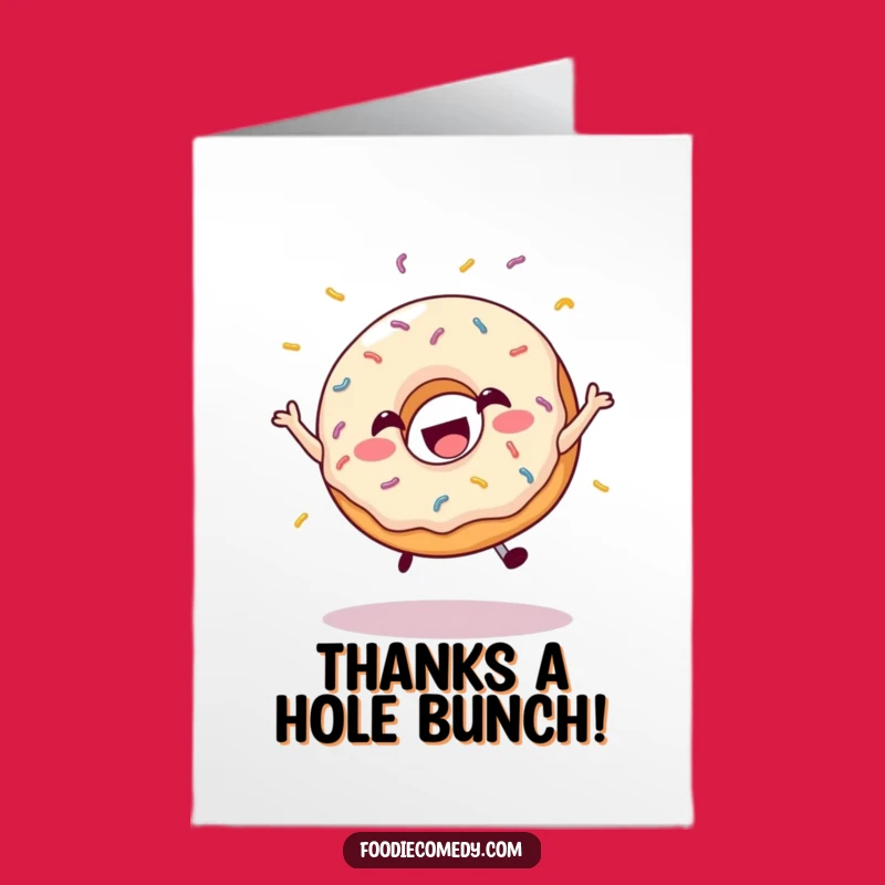 Free Printable Happy Donut Thank You Card: Sprinkles of Gratitude, Downloadable Sweetness