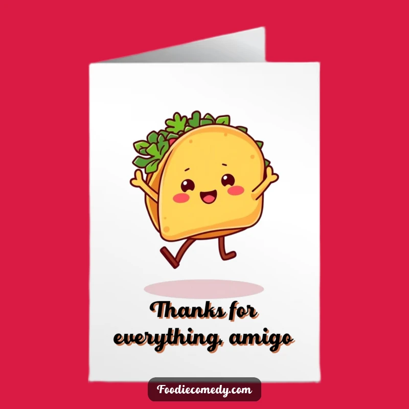 Free Printable Taco Salsa Thank You Card - Funny Downloadable Gift