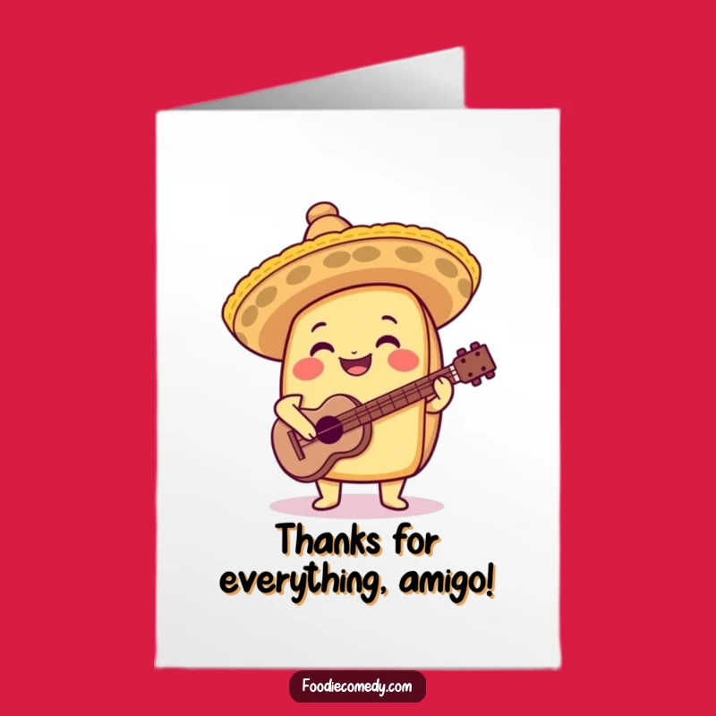 Free Printable Taco Thank You Card: Grateful Fiesta Downloadable Art