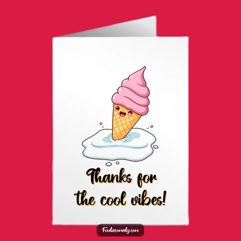 Free Printable Thank You Card: Ice Cream Cone Thanks - Cute Download