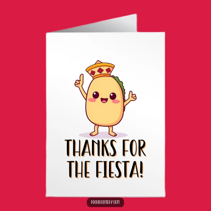 Free Printable Thank You Card: Taco's Dance - Funny Downloadable Appreciation!