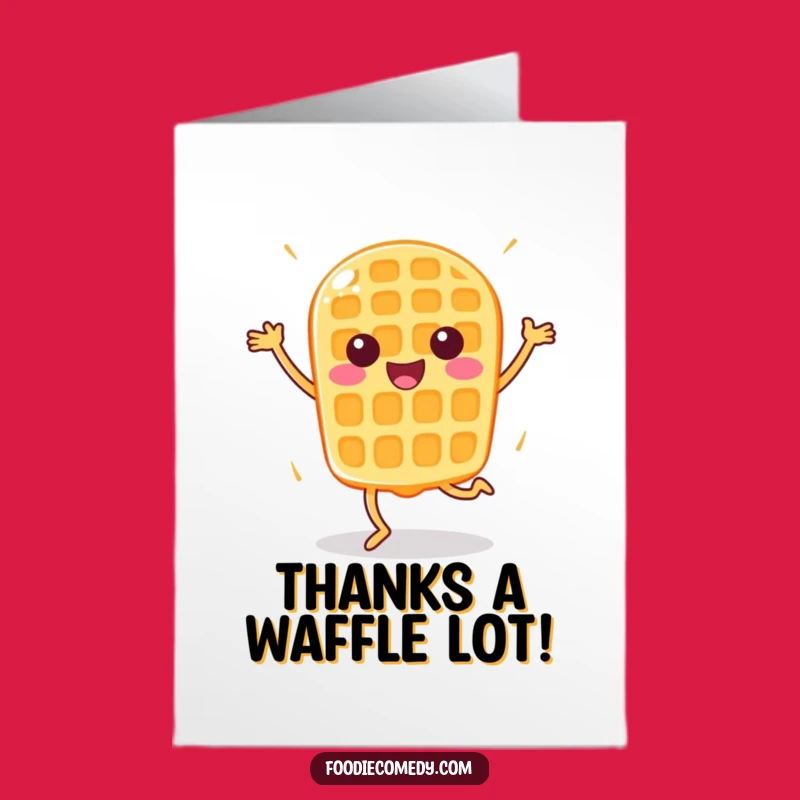 Free Printable Waffle Aerobics Card - Bouncy Breakfast Thank You Downloadable Gift